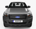 Ford Ranger Super Cab Chassis XL 2018 3d model front view