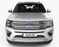 Ford Expedition MAX Platinum 2020 3Dモデル front view