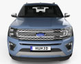 Ford Expedition Platinum 2020 3d model front view