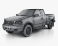 Ford F-150 Club Cab Flareside XLT 2003 3D-Modell wire render