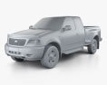 Ford F-150 Club Cab Flareside XLT 2003 3D-Modell clay render