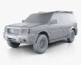 Ford Everest 2006 3d model clay render