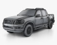Ford Explorer Sport Trac 2010 3D-Modell wire render