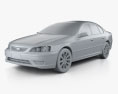 Ford Falcon Fairmont 2008 3Dモデル clay render