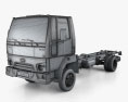 Ford Cargo (816) Вантажівка шасі 2016 3D модель wire render
