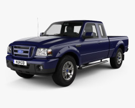 Ford Ranger (NA) Extended Cab 2012 3D-Modell
