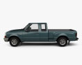 Ford Ranger (NA) Extended Cab Flare Side XLT 2012 3D模型 侧视图