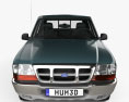 Ford Ranger (NA) Extended Cab Flare Side XLT 2012 Modelo 3D vista frontal