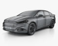 Ford Mondeo hatchback 2017 3d model wire render