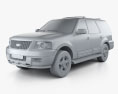 Ford Expedition 2006 3D模型 clay render