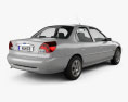 Ford Mondeo 세단 2000 3D 모델  back view