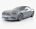 Ford Mustang GT EU-spec descapotable 2020 Modelo 3D clay render