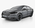 Ford Fusion Titanium 2018 3d model wire render