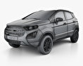 Ford Ecosport Titanium 2019 3d model wire render