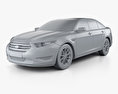 Ford Taurus Limited 2016 3D模型 clay render