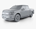 Ford F-150 Super Crew Cab XLT 2020 3D-Modell clay render