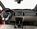 Ford Everest com interior 2017 Modelo 3d dashboard