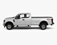 Ford F-250 Super Duty Super Cab XLT with HQ interior 2018 3d model side view