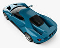 Ford GT Концепт з детальним інтер'єром 2017 3D модель top view