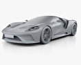 Ford GT Konzept mit Innenraum 2017 3D-Modell clay render