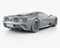 Ford GT 컨셉트 카 인테리어 가 있는 2017 3D 모델 