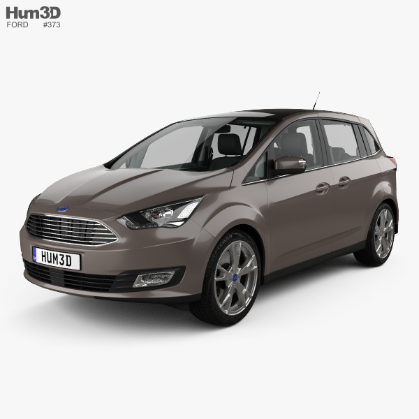 Ford Grand C-max with HQ interior 2018 3D model