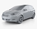 Ford Grand C-max con interior 2018 Modelo 3D clay render