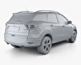 Ford Kuga Titanium з детальним інтер'єром 2019 3D модель