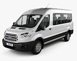 Ford Transit Passenger Van L2H2 mit Innenraum 2014 3D-Modell