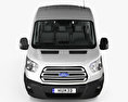 Ford Transit Passenger Van L2H2 with HQ interior 2017 3d model front view