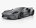 Ford GT 2018 3D模型 wire render