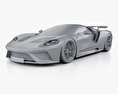 Ford GT 2018 3D模型 clay render