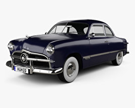 3D model of Ford Custom Club coupe 1949