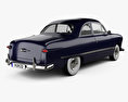 Ford Custom Club coupe 1949 3D模型 后视图