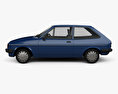 Ford Fiesta 3도어 1983 3D 모델  side view