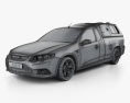 Ford Falcon UTE XR6 Polizei 2010 3D-Modell wire render