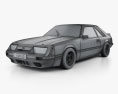 Ford Mustang GT Group A 1993 3Dモデル wire render