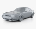 Ford Mustang GT Group A 1993 Modello 3D clay render