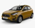 Ford Ka plus Active Freestyle 해치백 2022 3D 모델 