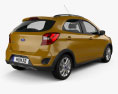 Ford Ka plus Active Freestyle 해치백 2022 3D 모델  back view