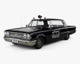 Ford Galaxie 500 Hardtop Dallas 警察 4门 1963 3D模型