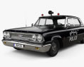 Ford Galaxie 500 ハードトップ Dallas 警察 4ドア 1963 3Dモデル