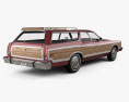 Ford Galaxie Station Wagon 1973 3d model back view