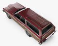 Ford Galaxie 旅行車 1973 3D模型 顶视图