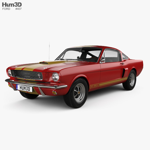 Ford Mustang GT350H Shelby with HQ interior 1966 3D model