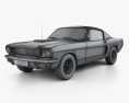 Ford Mustang GT350H Shelby HQインテリアと 1966 3Dモデル wire render
