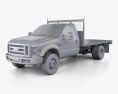 Ford F-350 Regular Cab Flatbed con interior 2016 Modelo 3D clay render