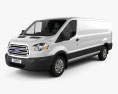 Ford Transit 厢式货车 L2H1 US-spec 2017 3D模型