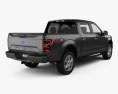 Ford F-150 Super Crew Cab 5.5ft bed XLT 2020 3D 모델  back view