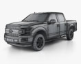 Ford F-150 Super Crew Cab 5.5ft bed XLT 2020 3D模型 wire render
